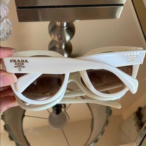Prada white sunglasses